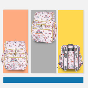 Happy Bear Diaper Backpack for travel - Stylish Convenience for New Moms - HBM_Diaper bag_pink