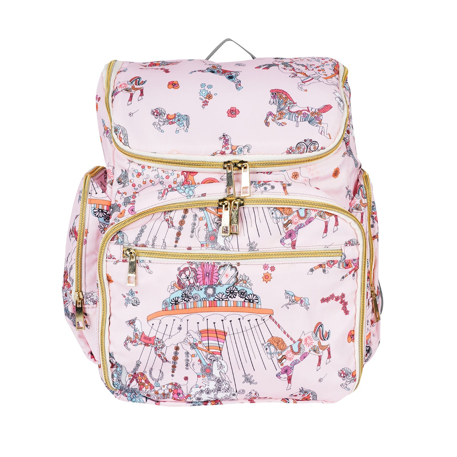 Happy Bear Diaper Backpack for travel - Stylish Convenience for New Moms - HBM_Diaper bag_pink
