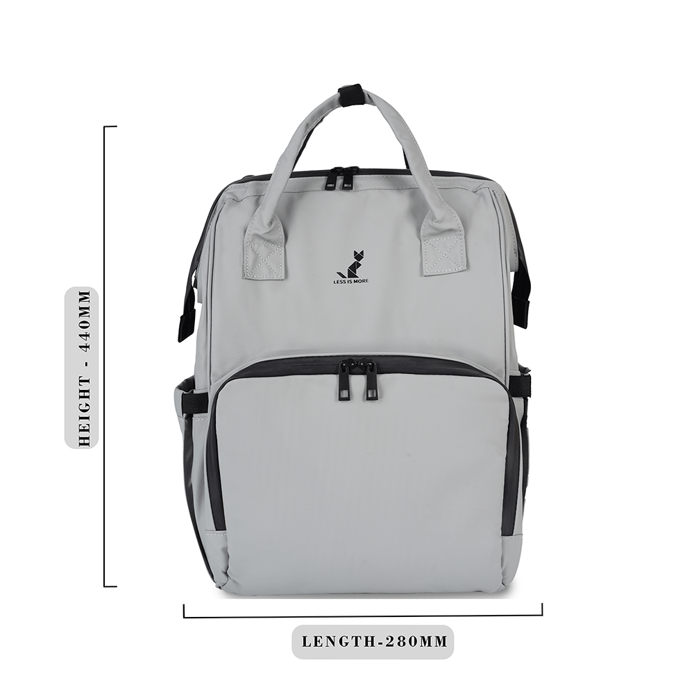 Happy Bear Diaper Bag with Laptop Compartment - HBM_Totebag_Grey