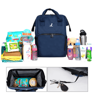 Happy Bear Diaper Bag with Laptop Compartment - HBM_Totebag_Blue