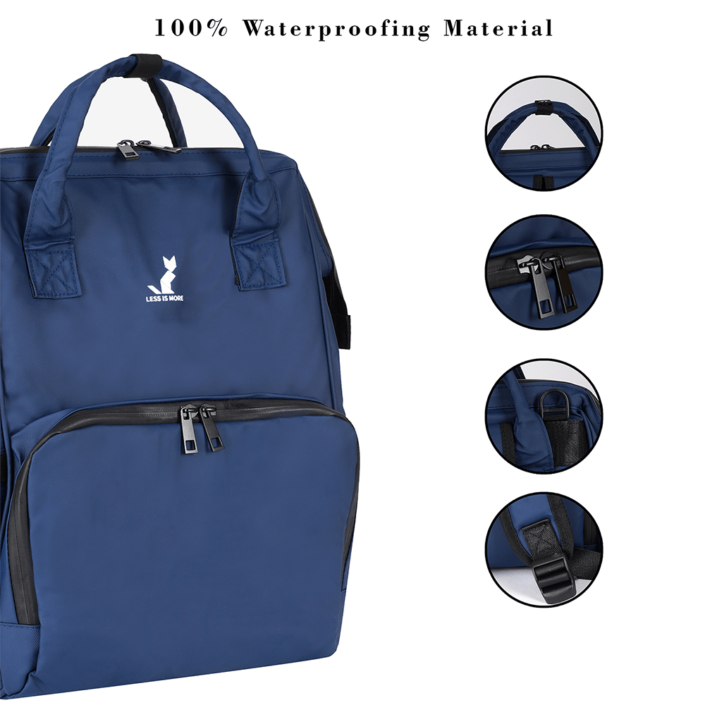 Happy Bear Diaper Bag with Laptop Compartment - HBM_Totebag_Blue