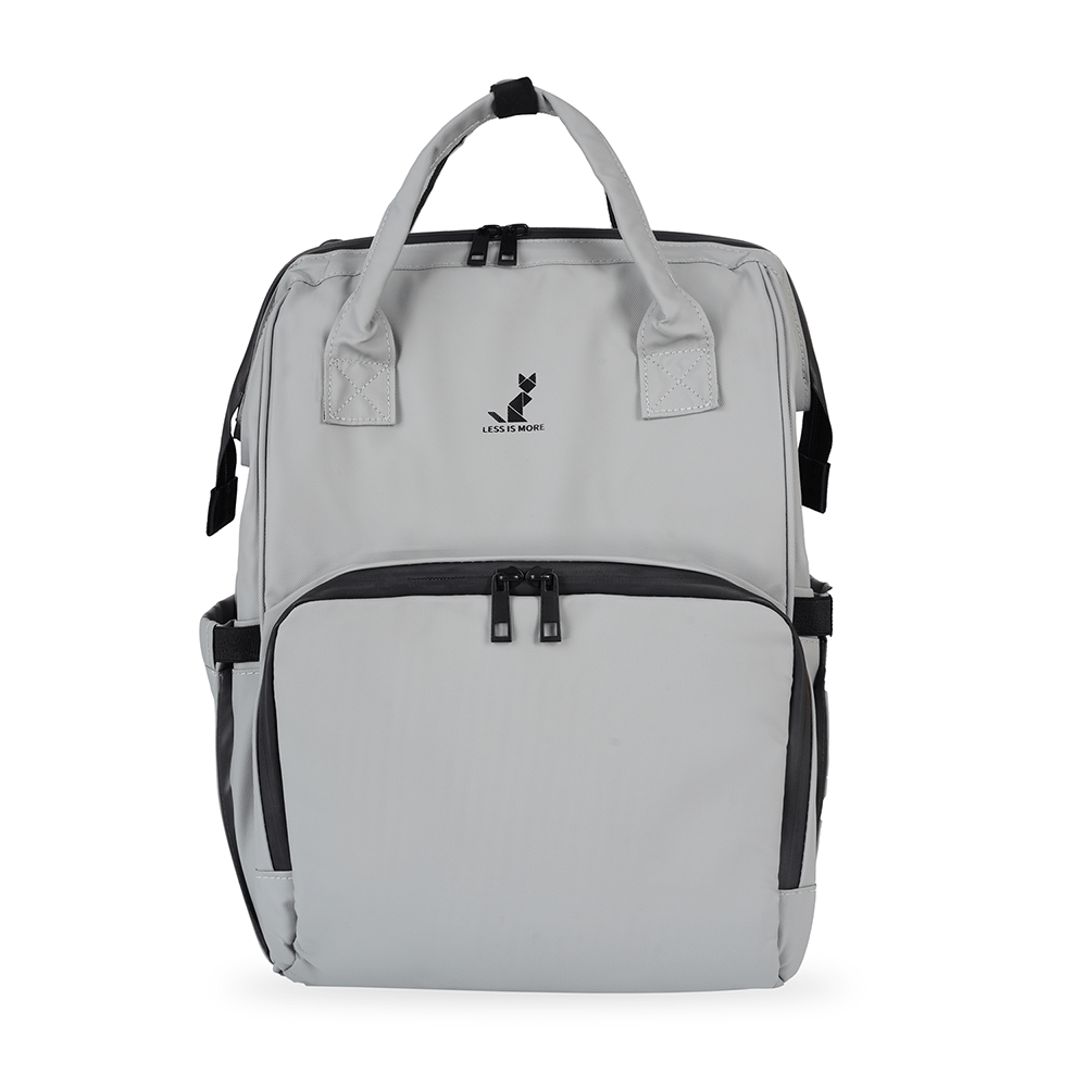 Happy Bear Diaper Bag with Laptop Compartment - HBM_Totebag_Grey