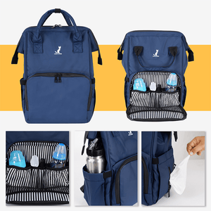 Happy Bear Diaper Bag with Laptop Compartment - HBM_Totebag_Blue