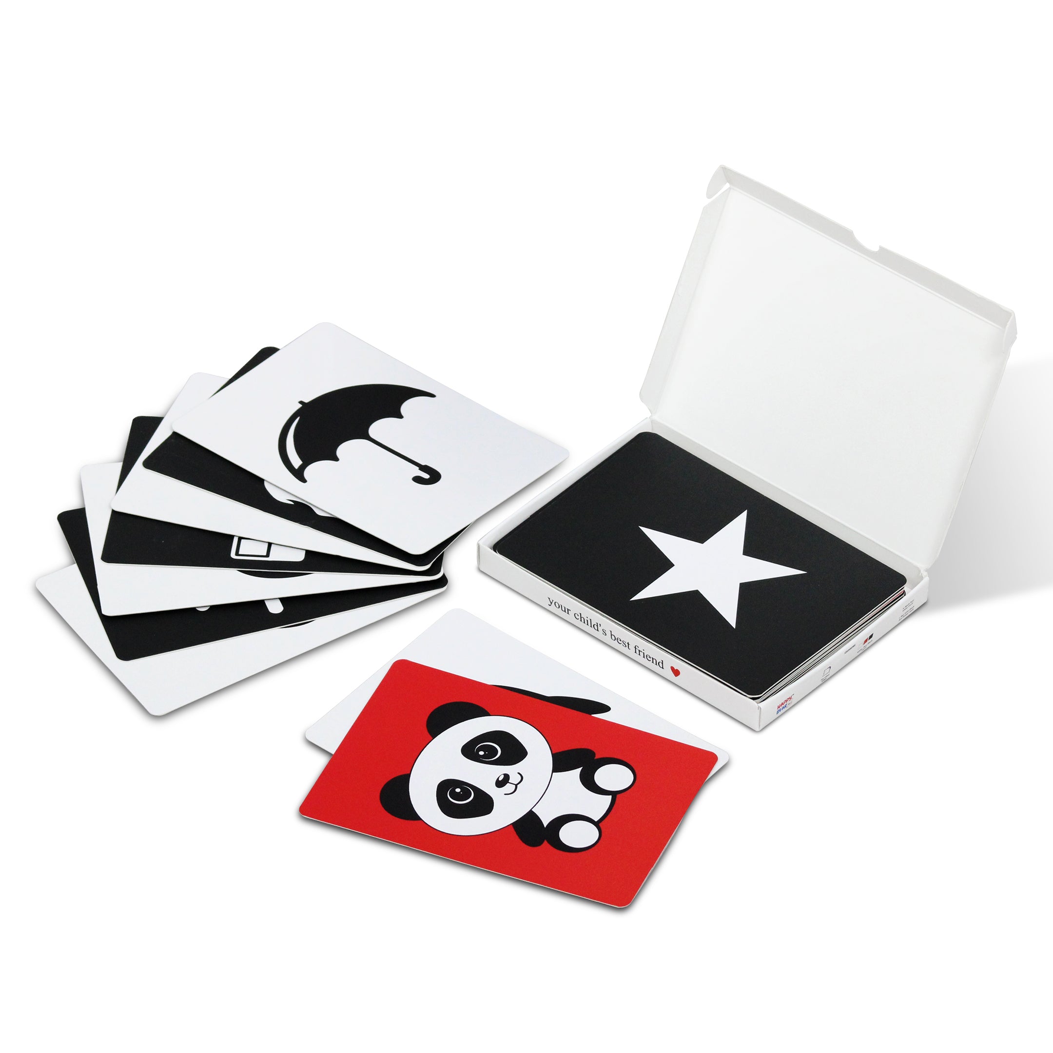 Happy Bear Flash Cards without stand for babies 3 to 12 months - HBM_flashcard_wo