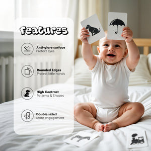 Happy Bear Flash Cards without stand for babies 3 to 12 months - HBM_flashcard_wo