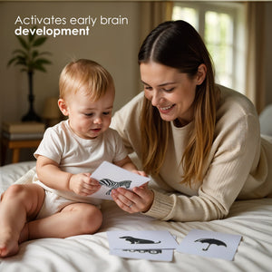 Happy Bear Flash Cards without stand for babies 3 to 12 months - HBM_flashcard_wo