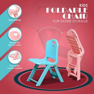 HAPPY BEAR Foldable Kids Chair Foldable Study Chair - PINK - FLODING CHAIR - PINK Chair