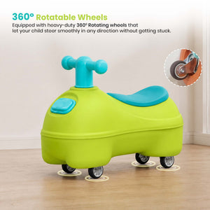 Happy Bear Kids Ride-On Toy Green - Push Ride on Car