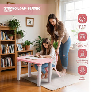 Happy Bear Kids Study Table & Chair Set (2 - 6 Years) - HBM_T&C_Pink