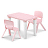 Happy Bear Kids Study Table & Double Chair Set (2 - 6 Years) - HBM_T&D.C_Pink