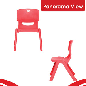 HAPPY BEAR Plastic Kids Chair | Durable and Lightweight | Modern & Comfortable - HBM_Chair_red