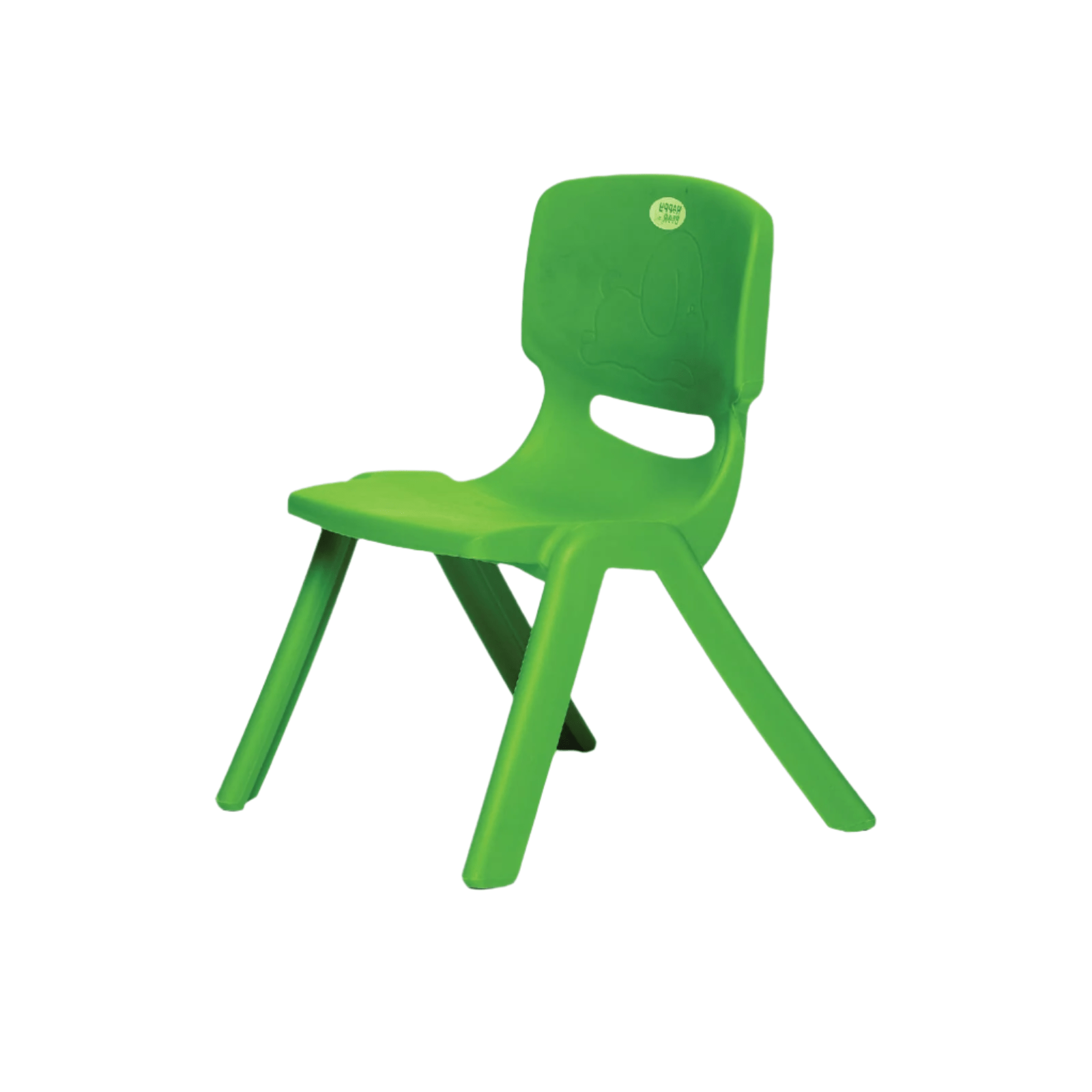 HAPPY BEAR Plastic Kids Chair | Durable and Lightweight | Modern & Comfortable - HBM_Chair_Green