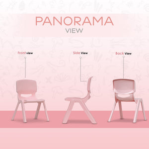 HAPPY BEAR Plastic Kids Chair | Durable and Lightweight | Modern & Comfortable - HBM_Chair_pink