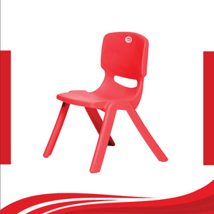 HAPPY BEAR Plastic Kids Chair | Durable and Lightweight | Modern & Comfortable - HBM_Chair_red