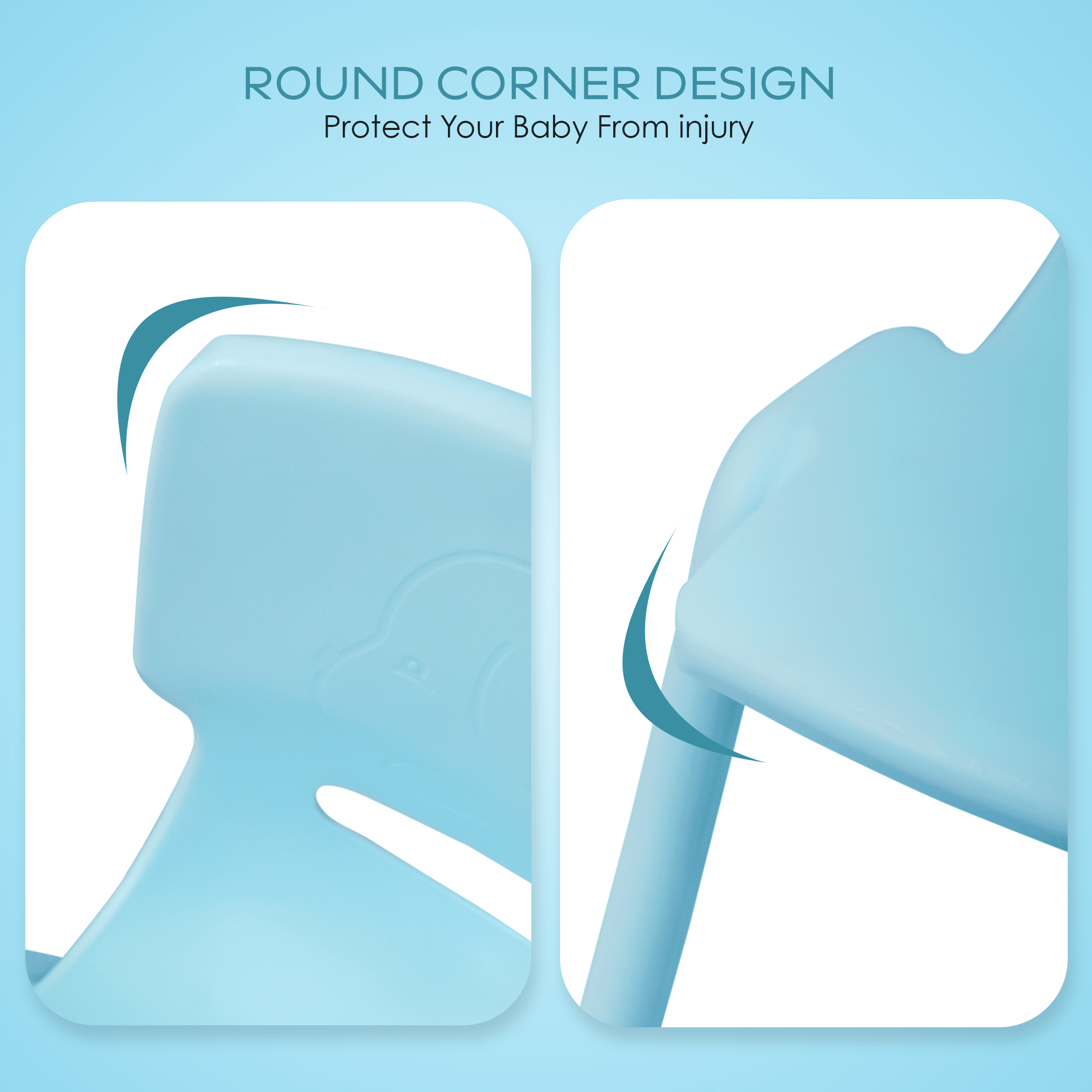 HAPPY BEAR Plastic Kids Chair | Durable and Lightweight | Modern & Comfortable - KIDS CHAIR - BLUE Chair