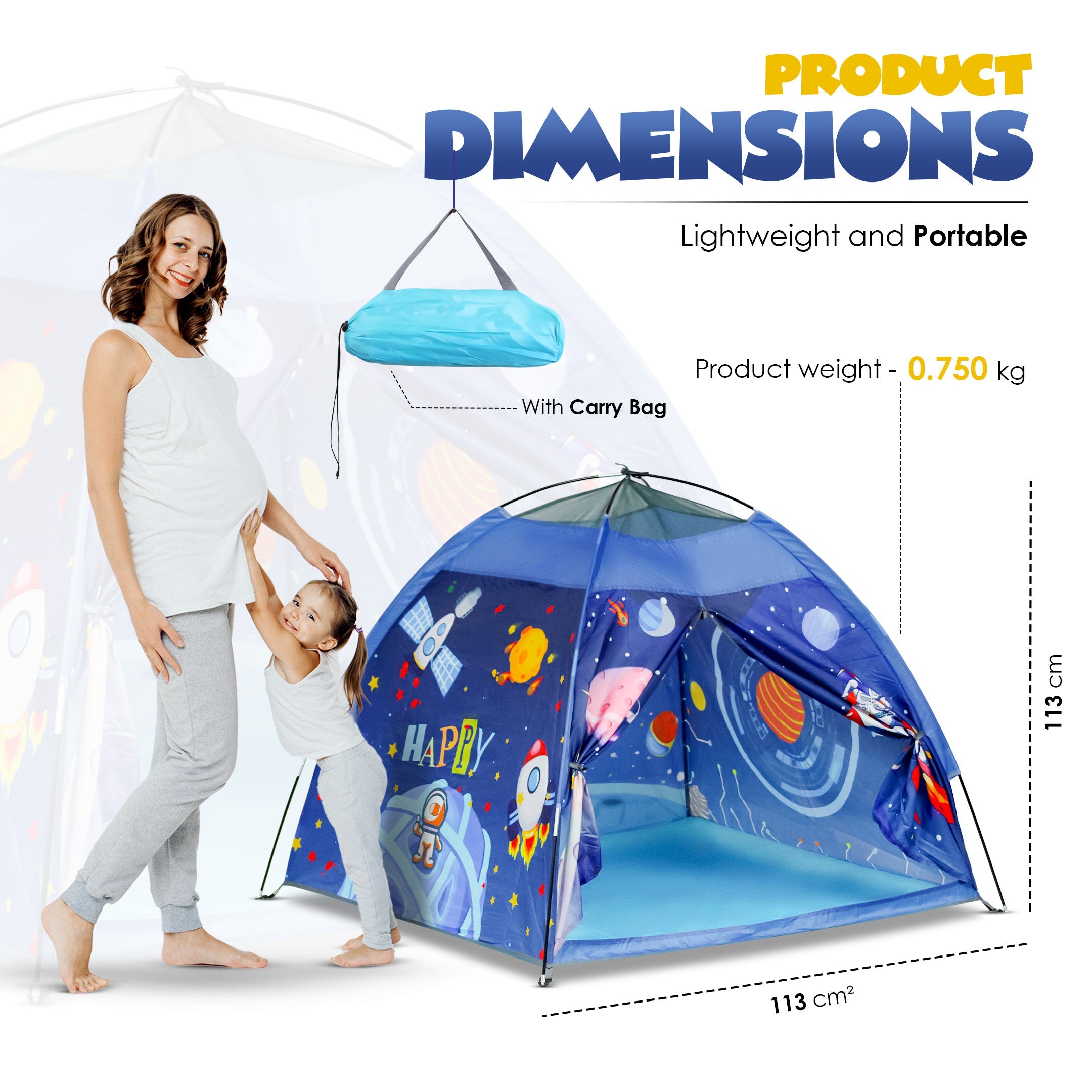 Happy Bear Play Tent for Indoor & Outdoor Fun | Dino - TENT - SPACE Tent