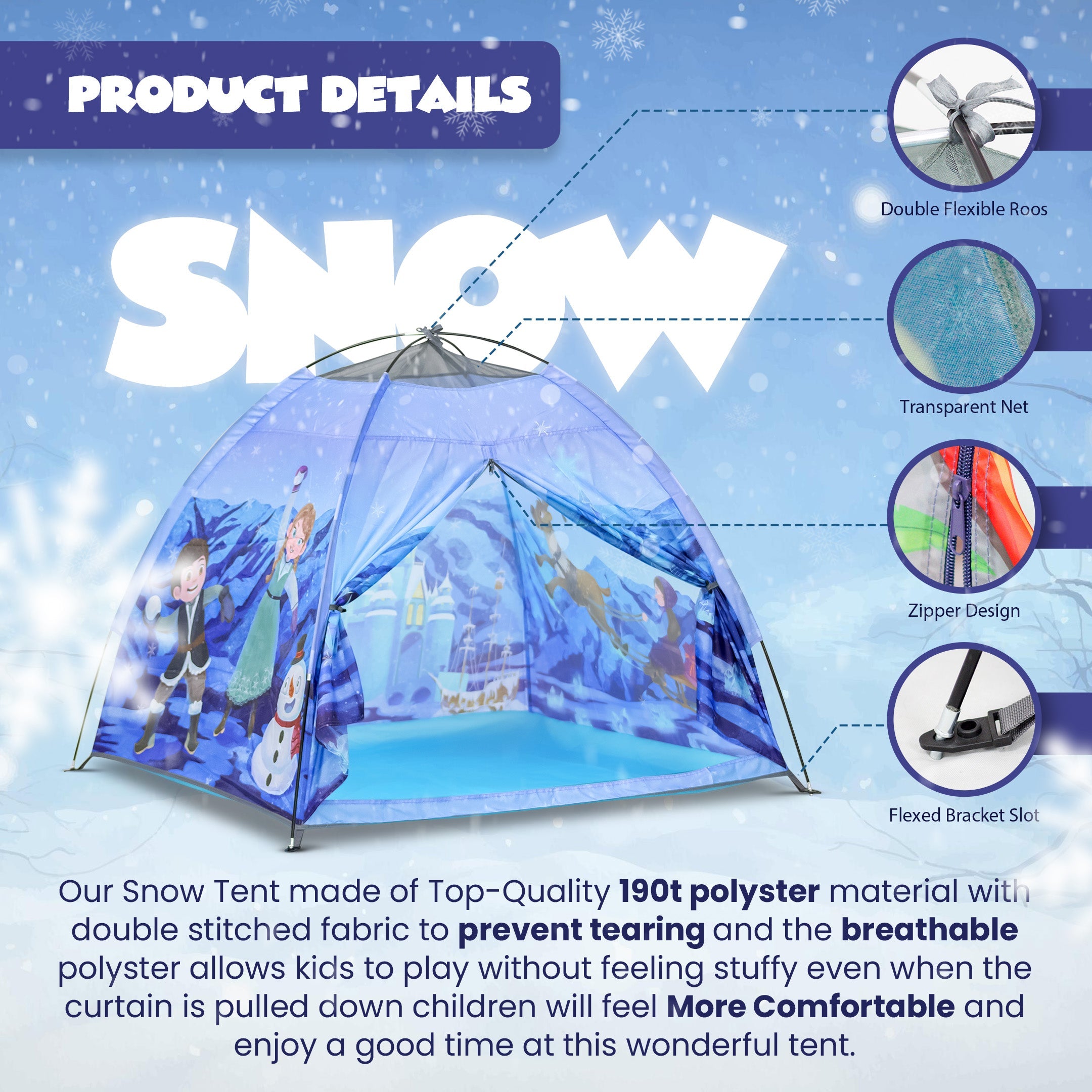 Happy Bear Play Tent for Indoor & Outdoor Fun | Dino - TENT - FROZON Tent