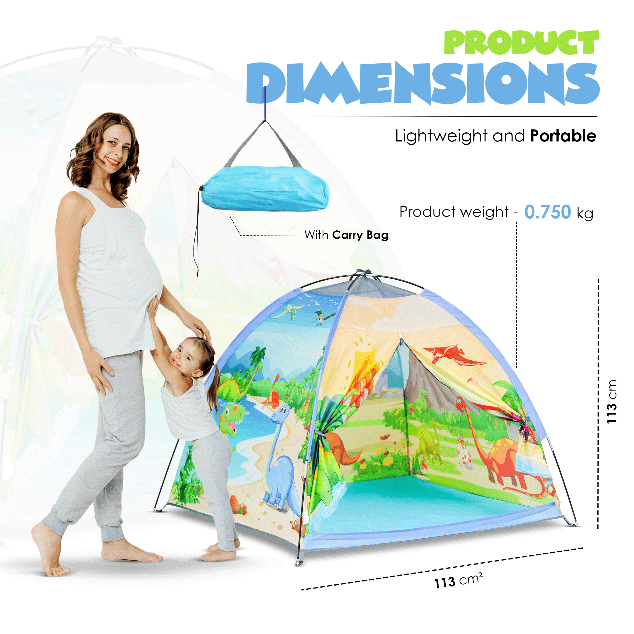 Happy Bear Play Tent for Indoor & Outdoor Fun | Frozen - DINO Tent