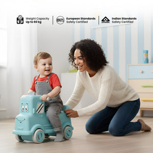 Happy Bear - Ride on Toys - Happy Bear Rider Push Car for Kids 1 - 5Years Indoor & Outdoor Ride - On Toy (Blue) - HBM_Rider blue