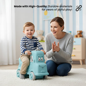 Happy Bear - Ride on Toys - Happy Bear Rider Push Car for Kids 1 - 5Years Indoor & Outdoor Ride - On Toy (Blue) - HBM_Rider blue