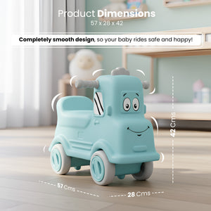 Happy Bear - Ride on Toys - Happy Bear Rider Push Car for Kids 1 - 5Years Indoor & Outdoor Ride - On Toy (Blue) - HBM_Rider blue