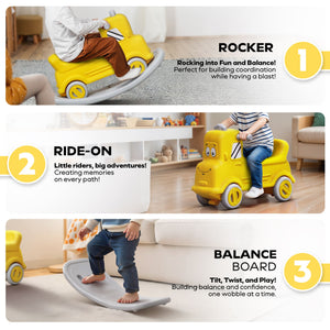 Happy Rocker I Happy Bear Rock n Roll 3 in 1 Rider cum Rocker - Green - 3IN 1RIDE ON ...