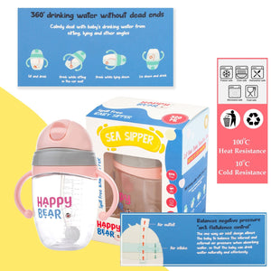 Happy Bear Sea Sipper Bottle for kids - HBM_Sea Sipper_Pink