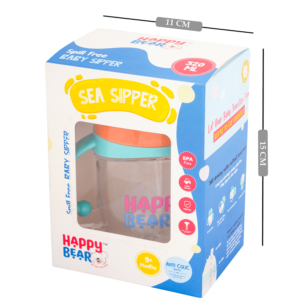 Happy Bear Sea Sipper Bottle for kids - HBM_Sea Sipper_Blue