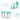 HAPPY BEAR Table and Double Folding Chair Set for Kids - TABLE&DOUBLE FLODING CHAIR - BLUE Table and Chair