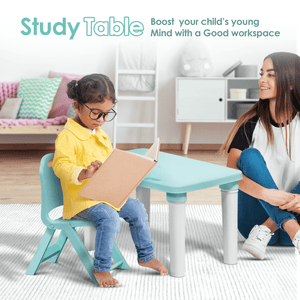 Happy Bear Table and Folding Chair Set for 2 to 5 years kids - HBM_table&fc_blu