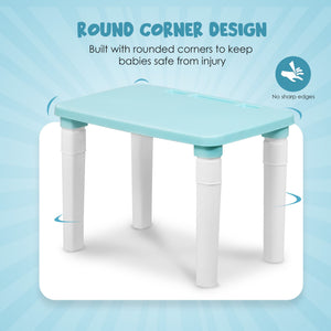 Happy Bear - Table for Kids, Lightweight Plastic Table - TABLE - BLUE Table and Chair