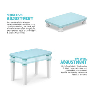 Happy Bear - Table for Kids, Lightweight Plastic Table - TABLE - BLUE Table and Chair