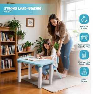 Happy Bear - Table for Kids, Lightweight Plastic Table - HBM_Table_Blue