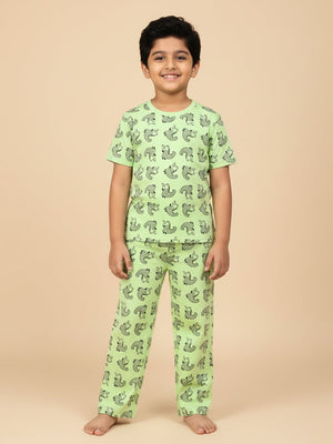 Happy Gator Baby and Kids Pajama Nightsuit Set - TPS - AN - HGTR - 0 - 6