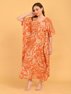 Happy Hues Maternity and Nursing Kaftan Nighty - S Maternity Nightwear