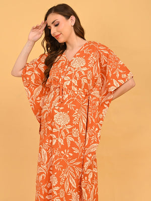 Happy Hues Maternity and Nursing Kaftan Nighty - S Maternity Nightwear