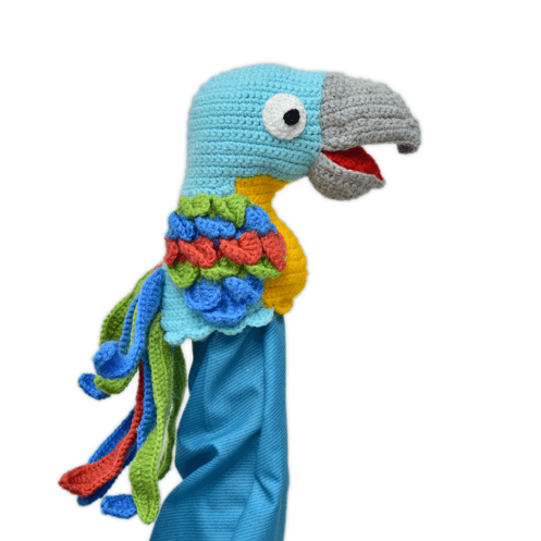 Happy Threads | Adorable Crochet Tango the Bird Hand Puppet – Fun for Storytime & Puppet Shows - Crochet Toy