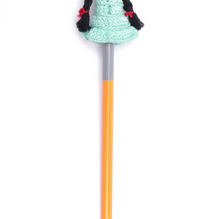 Happy Threads | Adorable handcrafted Blue doll Pencil Topper - Stationery