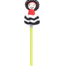 Happy Threads | Adorable handcrafted Red doll Pencil Topper - Stationery