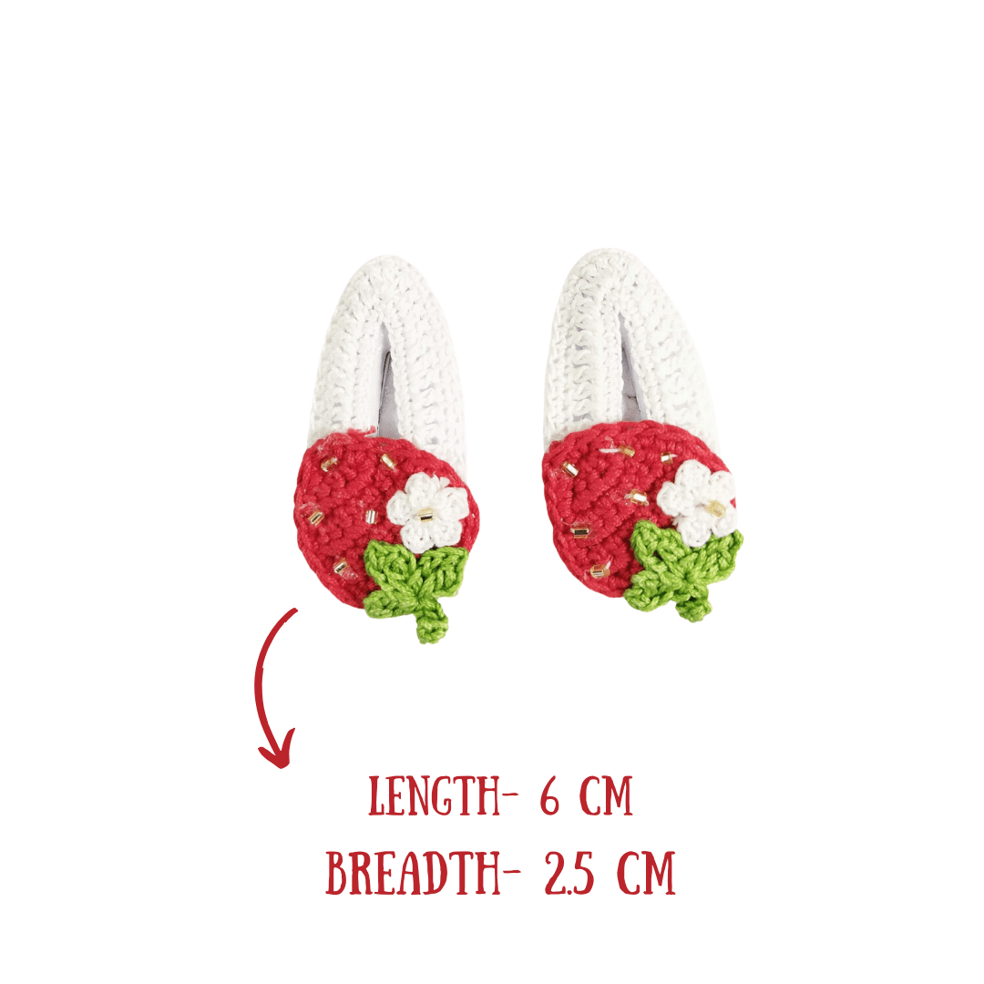 Happy Threads | Adorn Little Locks with Handcrafted Pink Rose Hair Clips | Kids' Accessories - Hair accessories