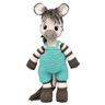 Happy Threads | Albert the Zebra – Handmade Crochet Plush Toy | Soft & Safe Cuddly Companion for Kids - ID23A032