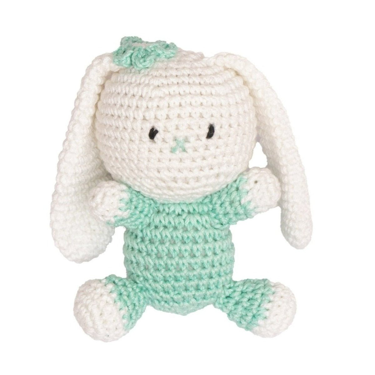 Happy Threads Amigurumi Soft Toy | Sea Green Bunny | The Mom Store