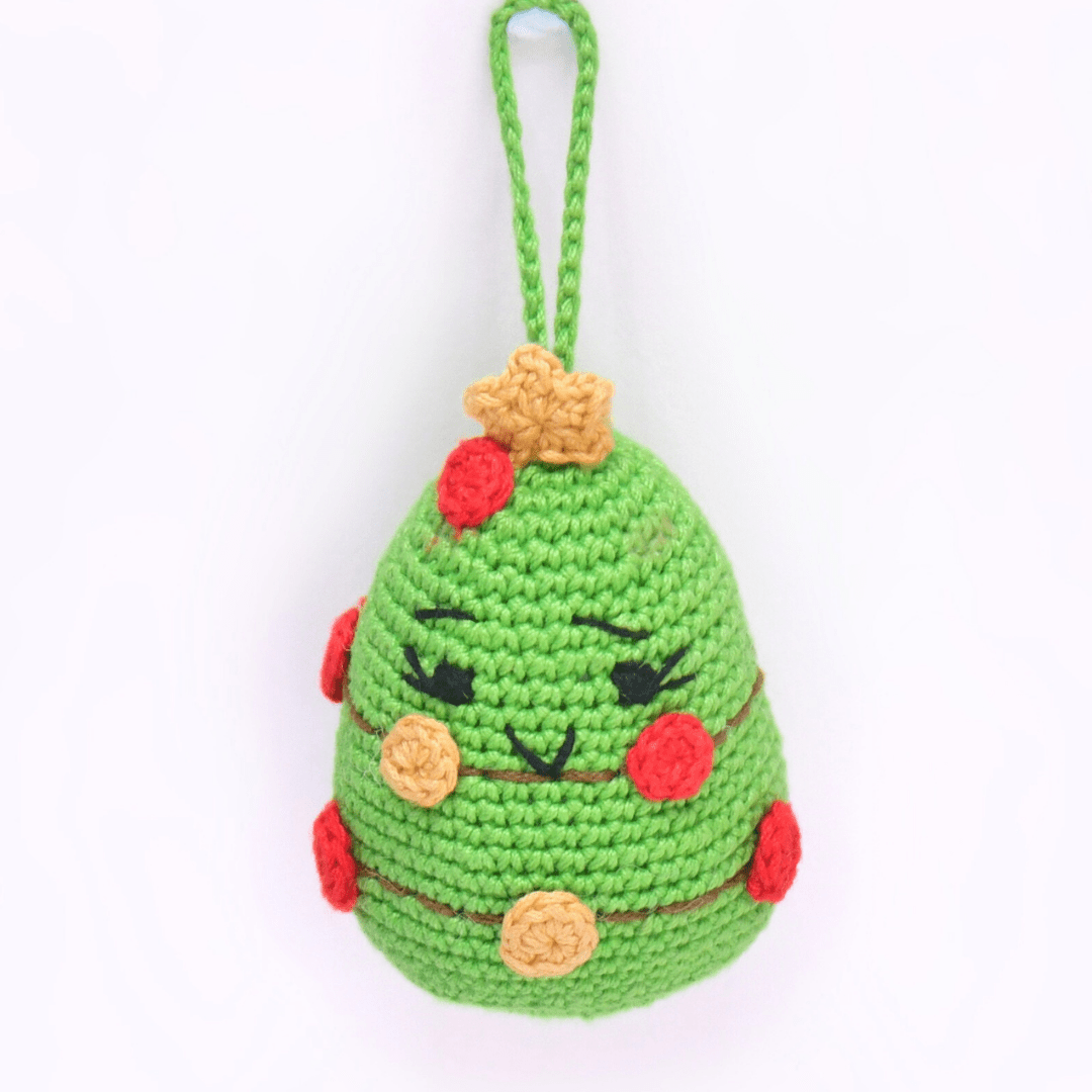 Happy Threads |Artfully Crafted Crochet Christmas Tree Ornament – Festive Holiday Décor - Christmas Decor