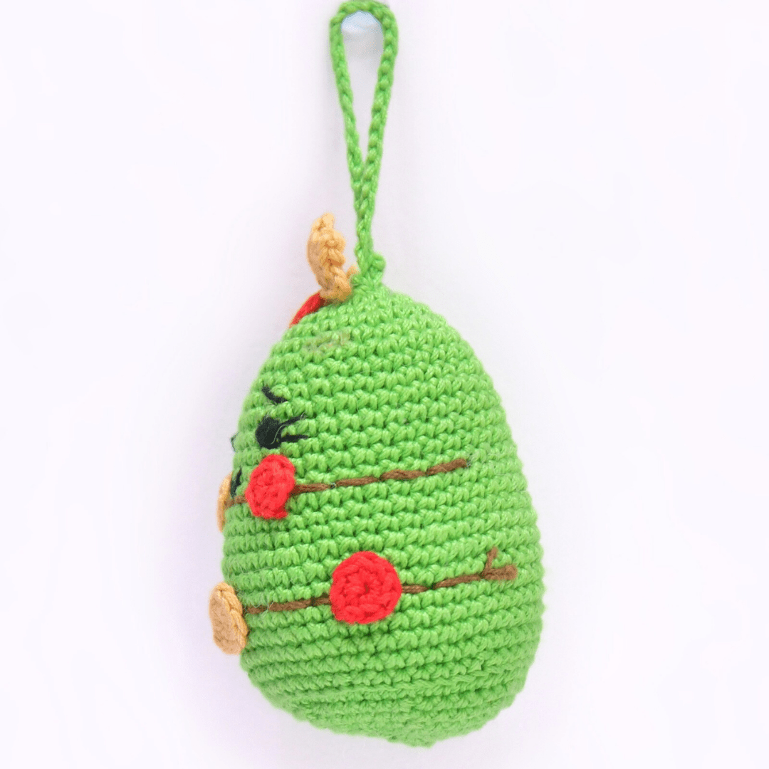 Happy Threads |Artfully Crafted Crochet Christmas Tree Ornament – Festive Holiday Décor - Christmas Decor