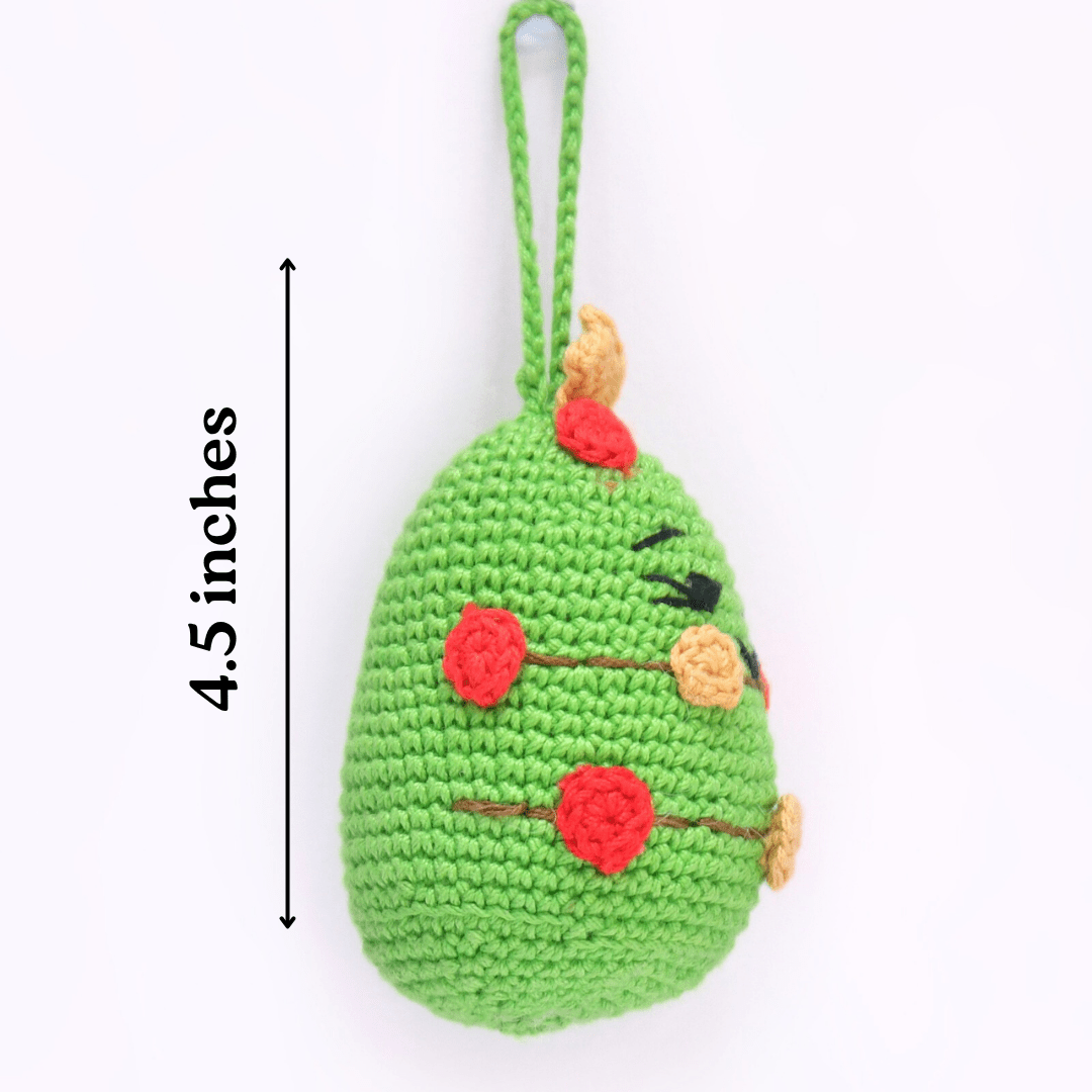 Happy Threads |Artfully Crafted Crochet Christmas Tree Ornament – Festive Holiday Décor - Christmas Decor