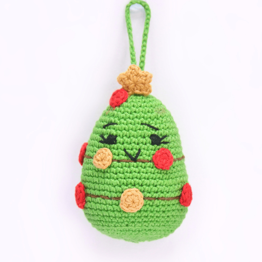 Happy Threads |Artfully Crafted Crochet Christmas Tree Ornament – Festive Holiday Décor - Christmas Decor