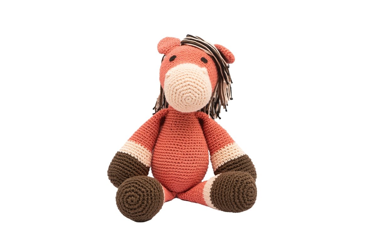 Happy Threads | Buttercup Horse| 26 cms | Stuffed Toy | Best for kids |Crochet Horse - BCH00110.