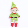 Happy Threads | Cheerful Crochet Boy Elf Soft Toy – Handcrafted Holiday Gift & Décor - Christmas Decor