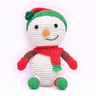 Happy Threads | Cheerful Crochet Happy Snowman Soft Toy – Handcrafted Holiday Gift & Décor - Christmas Decor