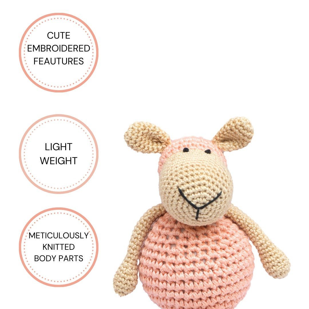Happy Threads | Cheerful Sheep | 14 cms | Super Cute | Soft Toy | For Girls & Boys | Gifting - STPES400